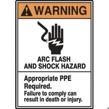 Accuform ANSI WARNING SAFETY SIGN ARC FLASH MELC361XT MELC361XT